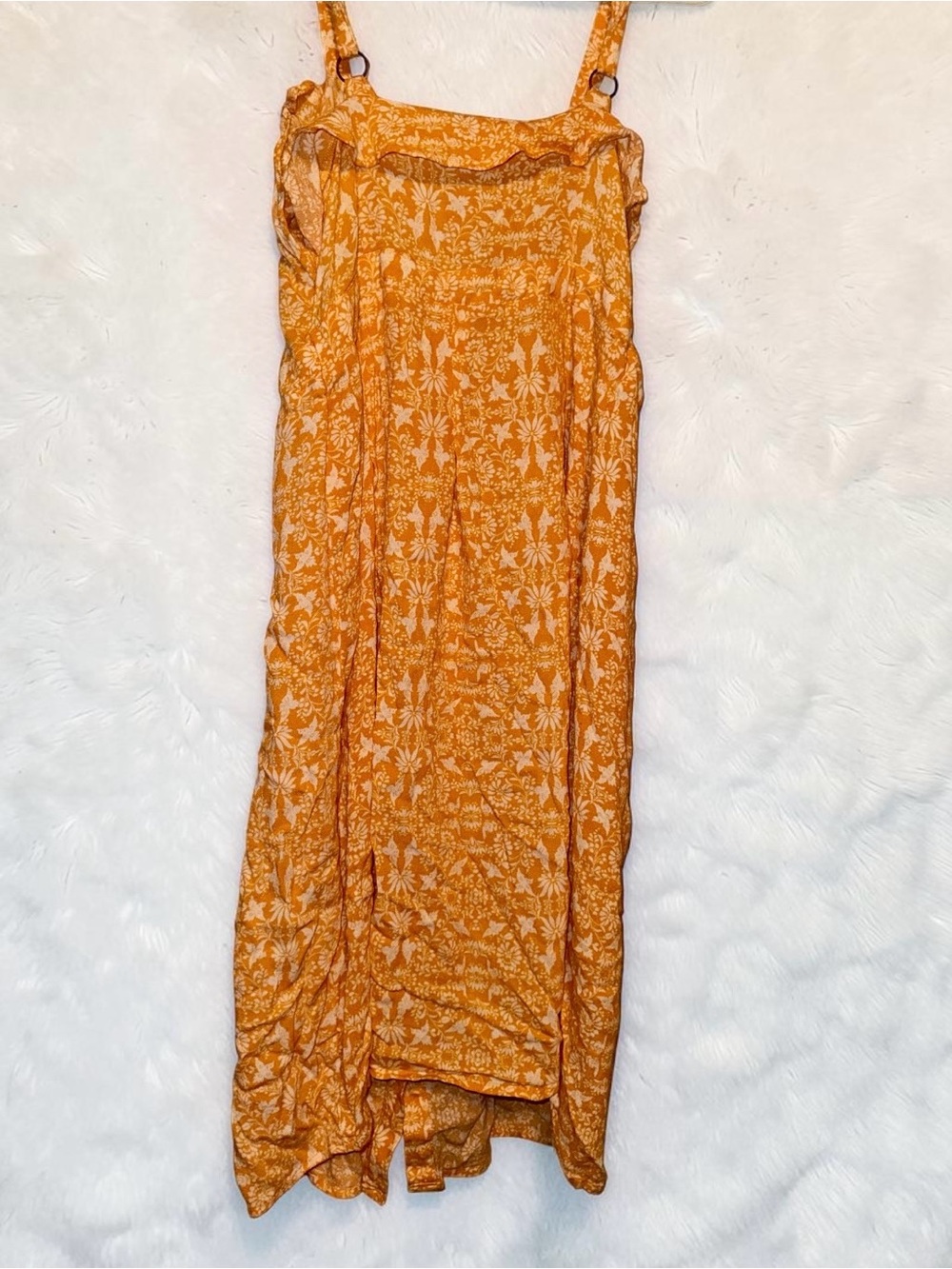 Women's Yellow Floral Button-Front Sundress size 1X (fits like an XL- 1X) - Picture 4 of 4